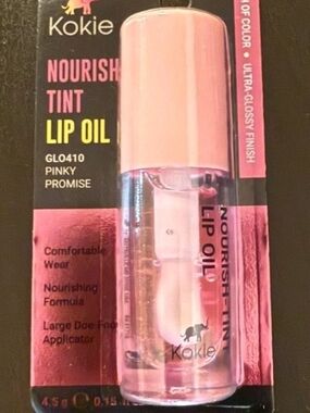 Kokie Nourish-Tint Lip Oil — Pinky Promise Gloss